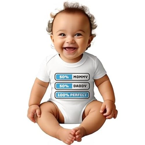 FastDeliveryTees Christmas Family Onesies, Funny Baby Clothes, Baby Bodysuit, Cute White, Short Sleeve Baby Outfits Best Gift