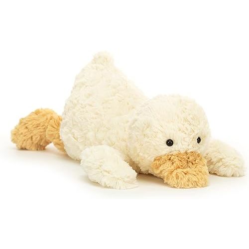 Jellycat Tumblie Duck Stuffed Animal, Medium 14 inches- Ducks and Ducklings Plush Toy - Classic Children's Gift