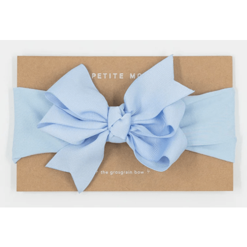 Grosgrain Bow Headband, Bluebird color
