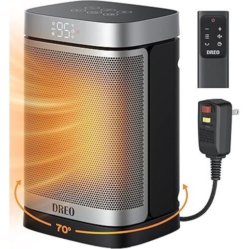 DREO Space Heater for Bathroom and Indoor, Safe and Quiet Portable Heater