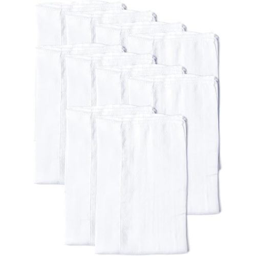 Gerber Unisex Baby Boys Girls Birdseye Prefold Cloth Diapers Multipack White 3-Ply 10 Pack