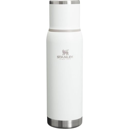 Stanley Adventure-To-Go Vacuum Bottle 1.1 qt | Wide Mouth with Leakproof Cup Lid | Keep Drinks Hot or Cold | Packable for Travel | Insulated Stainless Steel Thermal Bottle | BPA-Free | Frost