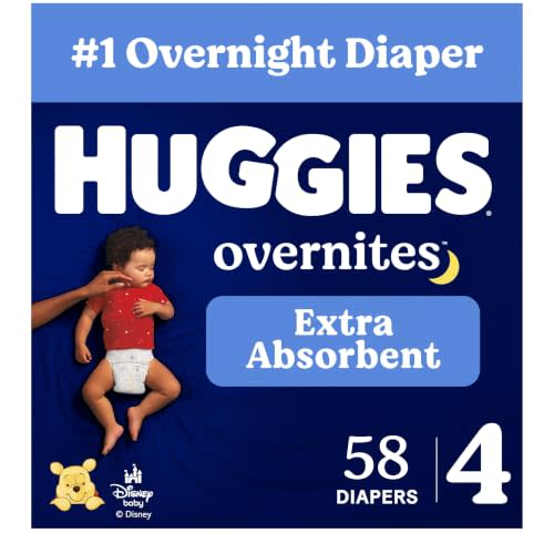 Huggies Overnites Diapers Size 4, 58 Count