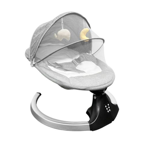 Silla Mecedora Bebe Inalámbrica Musical Bluetooth Gris