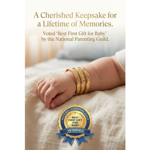 Kids' Gold & Silver Tone Set of 3 Bangles : Ages 1 Month - 3 Years - Etsy