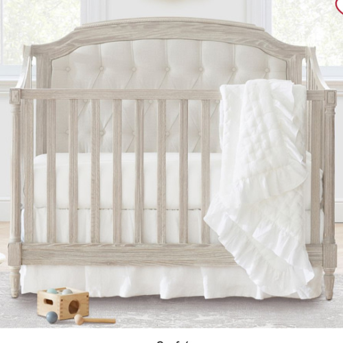 Ruffle European Linen Baby Quilt | Pottery Barn Kids