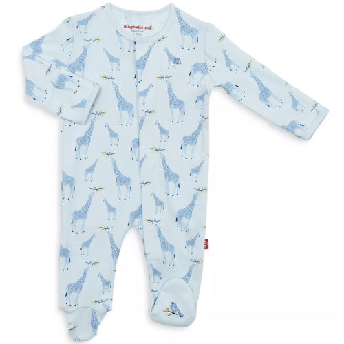 Unisex Cotton Giraffe Footie - Baby