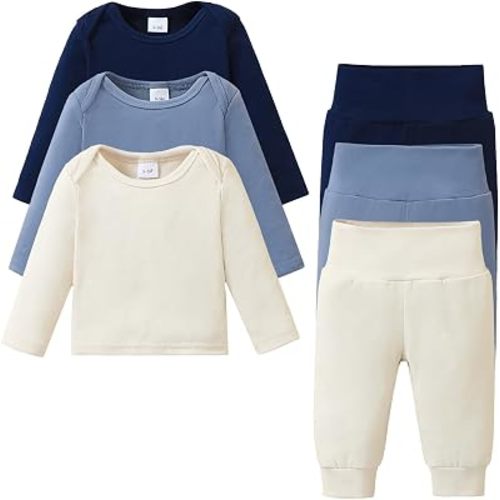 Jecson Baby Boy Clothes Baby Boy Outfits 6 Pieces Long Sleeve Sets 0-18M