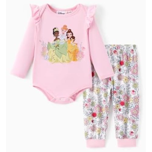 Disney Winnie the Pooh Yoda Minnie Mouse Creeper Bodysuits Baby Girl/Boy Organic Cotton Long Sleeve Fall Outfits 0-18 Months