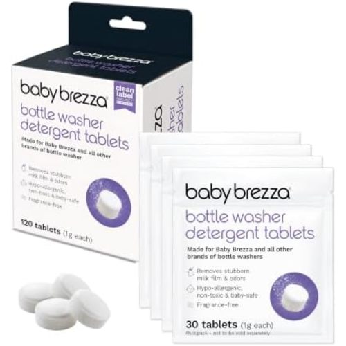 Baby Brezza Detergent Soap Tablets for All Brands of Bottle Washers, 120 Tablets