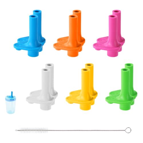 12pcs Replacement Bite Valve for Zak Designs Kelso 15oz, BPA-Free Premium Silicone Mouthpiece with Cleaning Brush Reusable Water Bottle Lid Straw Cup Accessories Parts Compatible with Zak (6 Colors)