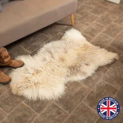 Welsh Hill Sheepskin Single Rugs Floor Covering Various Size Completely Natural Markings