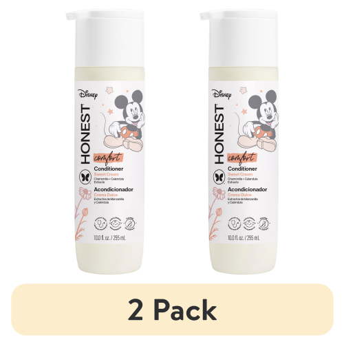 (2 pack) The Honest Company Silicone-Free Conditioner, Disney Mickey Mouse Comfort Sweet Cream, 10 fl oz