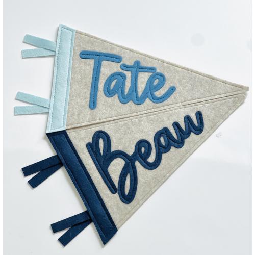 Custom Name Flag, Baby name announcement, gender neutral gift, new baby, gender reveal, shower gift, baby gift, personalized pennant