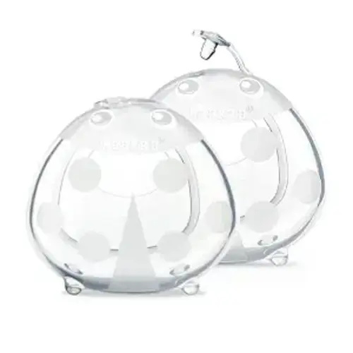 haakaa Ladybug Breast Milk Collector - Soft Milk Catcher for Breastfeeding | Wearable Nursing Cups | Milk Collection Cups for Breastfeeding Moms,Protect Sore Nipples-2.5 oz/75 ml,2pcs