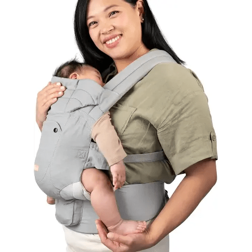 Baby Trend Caleo 3-in-1 Newborn Carrier, 100% Cotton, Snuggle Grey