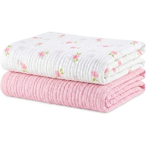 Muslin Swaddle Blankets for Newborns – Pack of 2