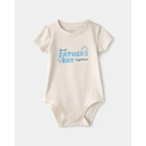 Baby 'Fathers Day' Graphic Bodysuit - Cream | Carter's