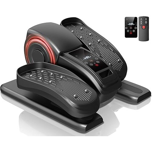 Under Desk Elliptical Machine, Ellipse Leg Exerciser as Seen on TV with Remote, Electric Seated Eclipse Foot Pedal Peddler Sitting for Senior,12 Speeds&Modes Fully Assembled for Home Office