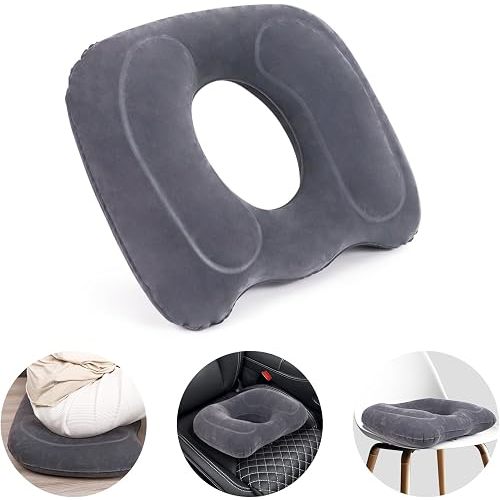 Inflatable Hemorrhoid Pillow, Inflatable Donut Cushion for Sitting
