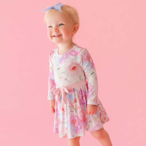 Dominique Bow Twirl Bodysuit Dress