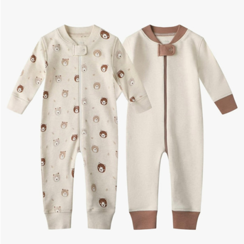 Owlivia Organic Cotton Baby Boy Girl Zip up Sleep 'N Play Pjs, Footless, Long Sleeve