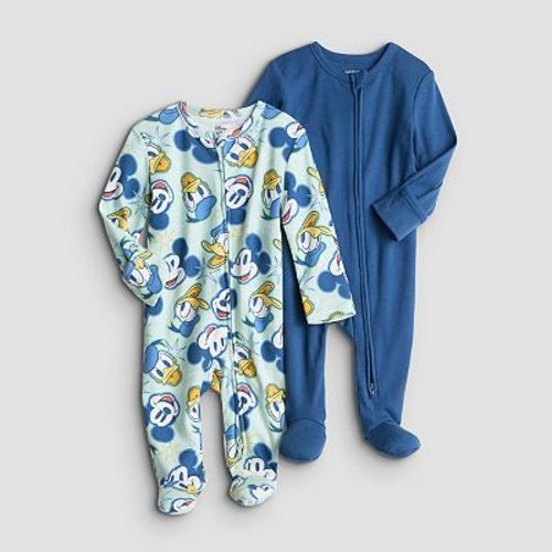 Baby Jumping Beans® Disney's Mickey & Donald 2-Pack Sleep & Play One-Piece NB or 3M