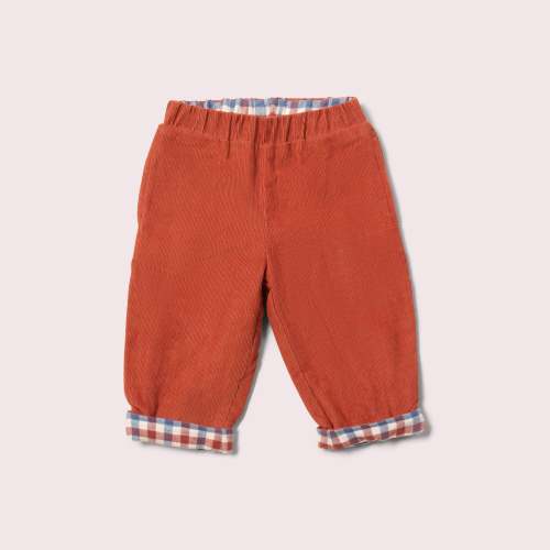 Ginger Check Reversible Pull On Trousers – Little Green Radicals