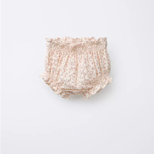 TEXTURED FLORAL BOTTOMS - Ecru | ZARA United States