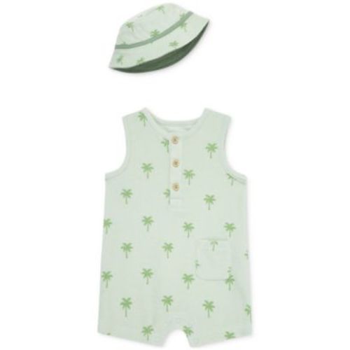 Baby Boys 2-Pc. Romper & Bucket Hat Set