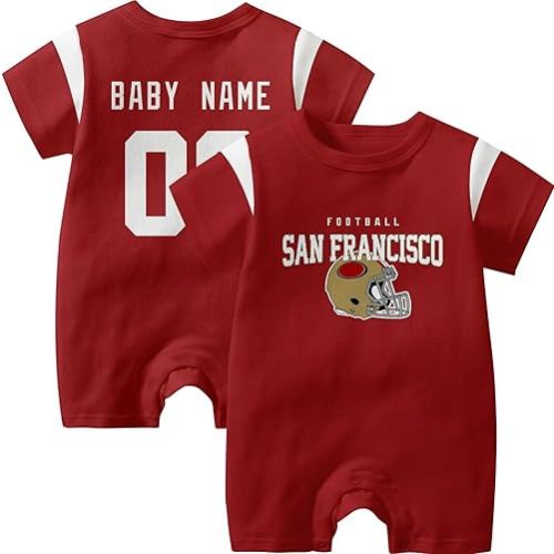 KREDE Baby Clothes Unisex Baby Rompers Bodysuit Custom Name Number for Boys