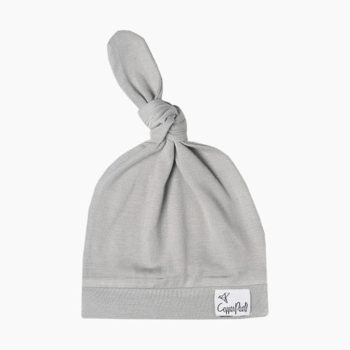 Copper Pearl Top Knot Hat - Stone
