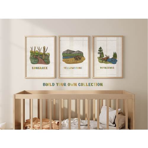 National Park Nursery Decor, Build your own set of National Park Decor, Nursery Poster, Kids Room Decor, Nursery Wall Decor, Nursery Prints