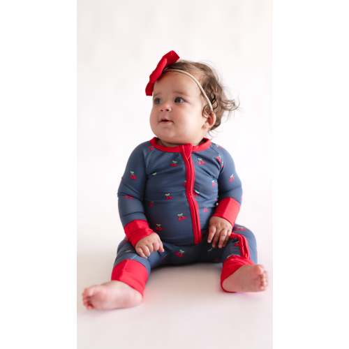 Infant Romper in Cherries