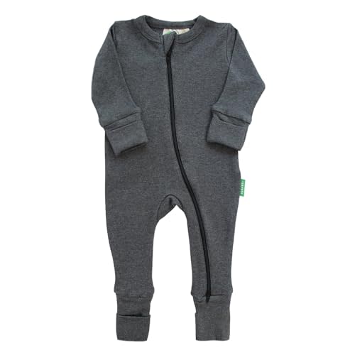 PARADE Organic Snuggle Soft Melange '2-Way' Zipper Romper