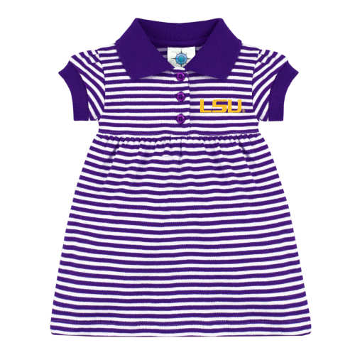LSU Tigers Striped Gameday Dress w/Bloomer | College Baby