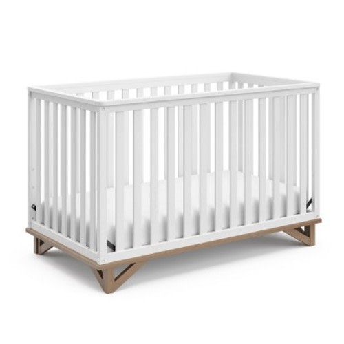 Storkcraft Santa Monica 5-in-1 Convertible Crib, Color: White/Vintage Driftwood