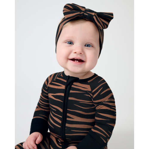 Wild Stripes Luxe Bow Headband | Little Sleepies
