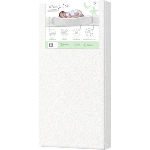 Dream On Me 2 in 1 Serene Snooze Crib and Toddler Mattress in Paisley