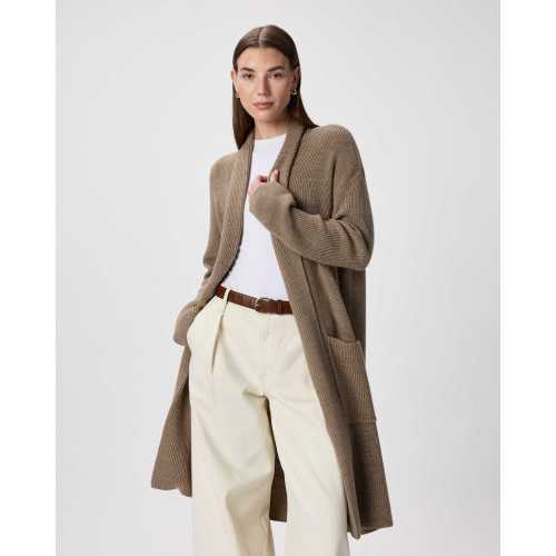 Australian Merino Wool Duster Cardigan in Malted Toffee