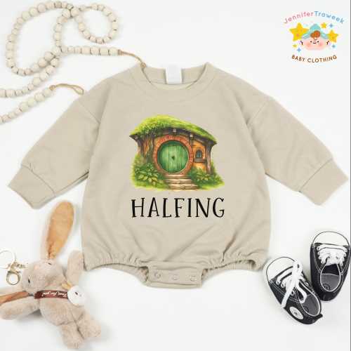 Halfling Baby Romper, One Baby to Rule Them All Bodysuit, Funny Movie Quote Baby Outfit, Geeky Baby Gift, Nerdy Infant Clothes