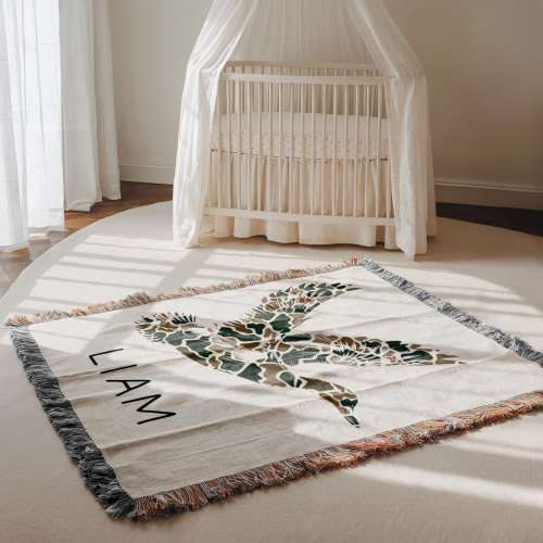 "SONNY" Personalized Camo Mallard Duck Blanket Mallard Duck Nursery Decor Baby Shower Gift Mallard Duck Name Blanket Mallard Hunting Name Blanket