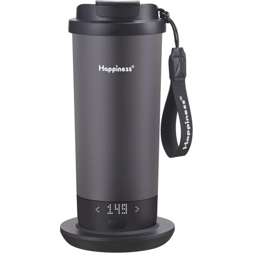Happiness Self-Heating Travel Mug 20oz,Smart Rechargeable Electric Temperature Control Heated Coffee Cup