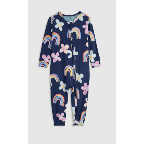Bamboo One Piece Pajama - Baby in Rainbow Garden (3-6 months)