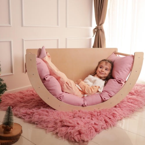Climbing Arch With Pillow. Rocker Pillow. Wooden Toys. Montessori. Toddler Toy&#39;s.