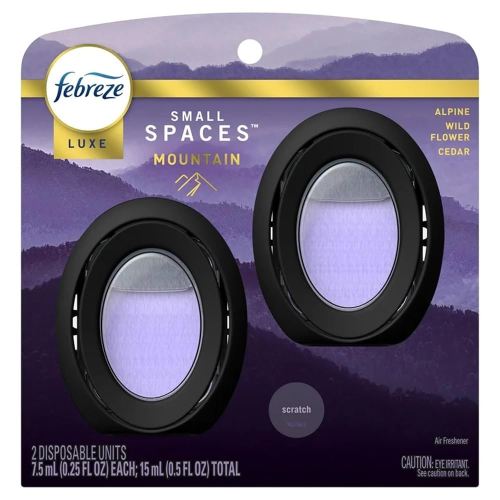 Febreze Odor Fighter Small Spaces Air Freshener Mountain, .25 fl. oz., 2 Count
