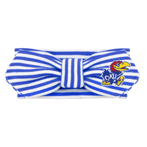 Kansas Jayhawks Striped Hair Knot | College Baby