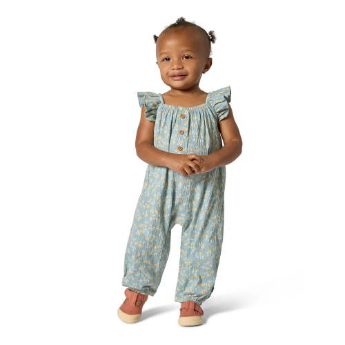 Gerber Baby Girl Romper - Sleeve - Lightweight Cotton Fabric