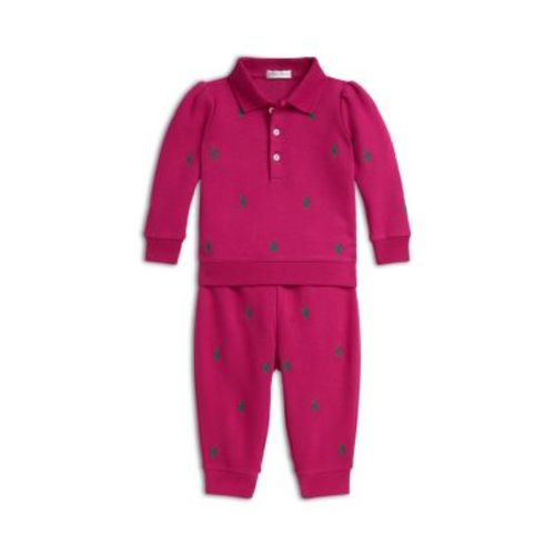 Polo Girls' Polo Pony Fleece Sweatshirt & Pant Set - Baby