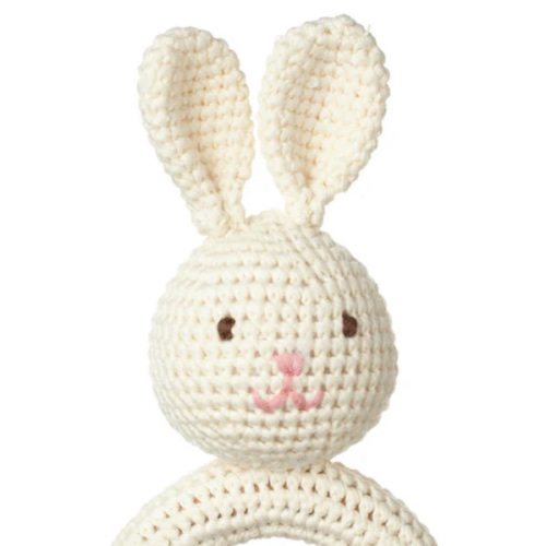 Bunny Rattle Teething Ring
